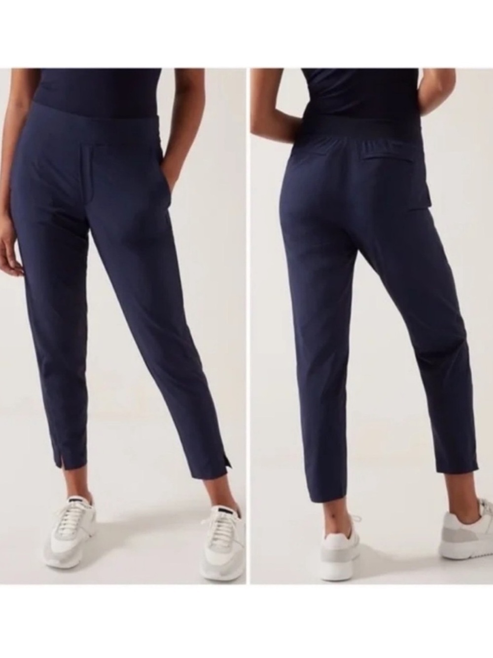 Athleta Brooklyn Ankle Pants Navy Blue Active Athleisure Casual Women’s Size 2P